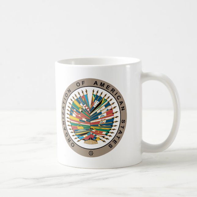 Organisation av amerikanstater som är engelsk kaffemugg (Höger)