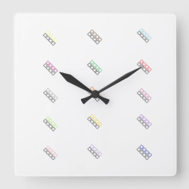 organisationernas geometriska utformning i färg fyrkantig klocka