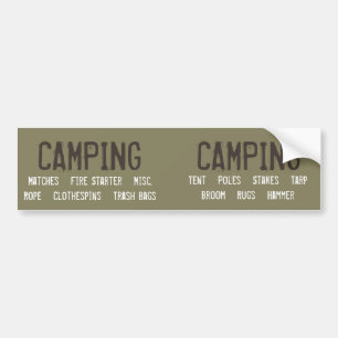 Organisationsetiketter för Anpassade Camping Bildekal