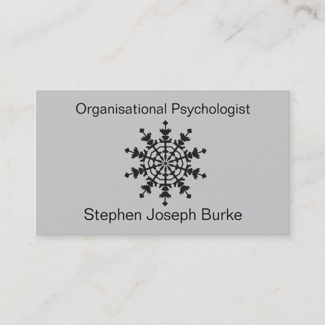 Organisationspsykolog - Stephen Joseph Burke Visitkort (Framsida)