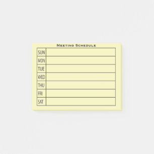 Organisatör för daglig planering post-it block