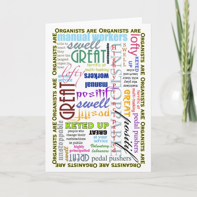 Organisatörer är allt tomt kort (Framsida)