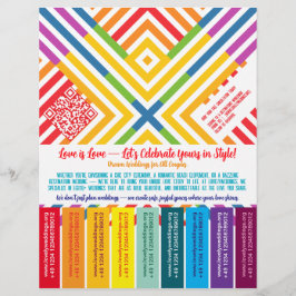 Organisatörflygare för HBT TQ+ bröllop Reklamblad