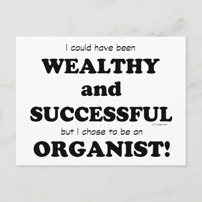 Organisera Förmögen och lyckades Vykort (Framsida)