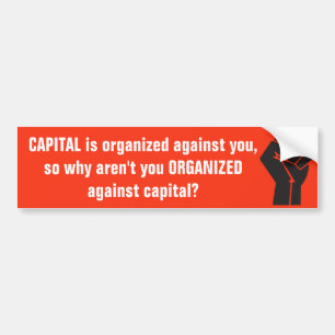 Organisera mot kapital bildekal