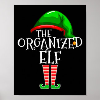 Organiserad Elf-grupp som matchar familjejul Poster