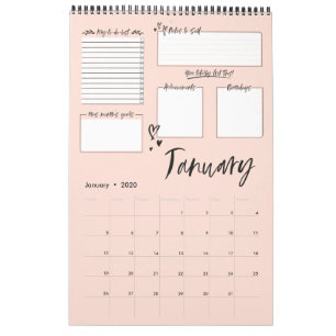 Organiserad kaos Motivational Monthly Planning Kalender