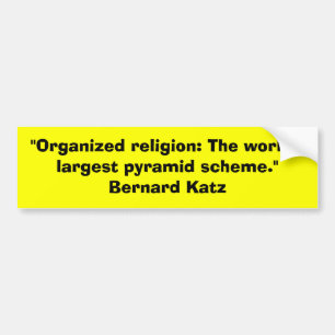 "Organiserad religion: Världens största pyramid Bildekal