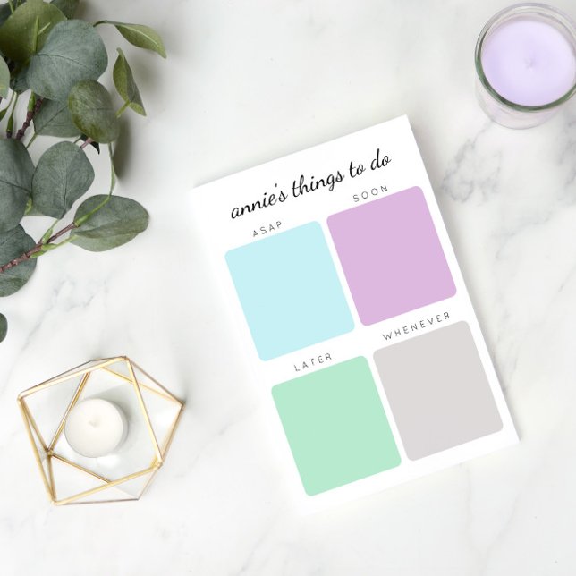 Organiserad Sak att göra | Anpassat namn Post-it Block (Skapare uppladdad)