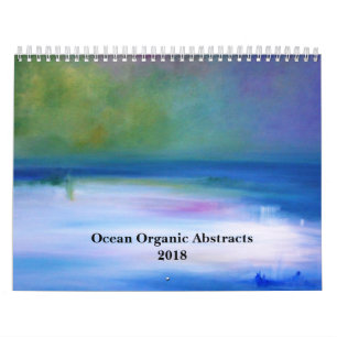 Organisk abstraktkalender 2018 för hav kalender