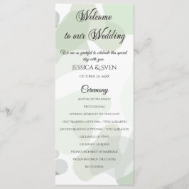 Organisk Grönsaklig Geometrisk Abstrakt Bröllop Program