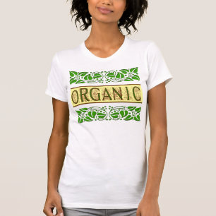 Organisk Grönt som Vintagar Löv Tee Shirt
