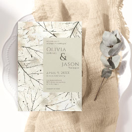 Organisk  inbjudan till vattenfärgen Flax Mocha