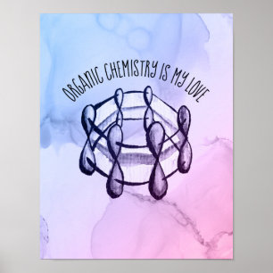 Organisk kemi Kärlek-molekylen Student-kemist Poster