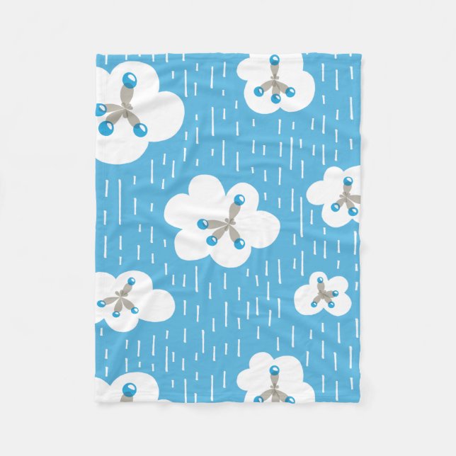 Organisk kemi Molecule Mönster Science Geek Fleecefilt (Framsidan)