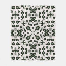 Organisk kemi student svart och vit mönster fleecefilt