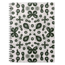 Organisk kemilärare, svart och vit mönster anteckningsbok