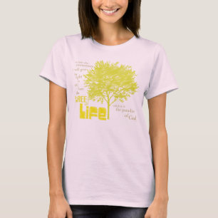 Organisk kristen Scripturet-skjorta för livets T Shirt