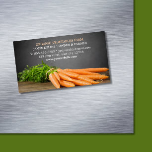 Organisk lantgård för moderna Carrots/ Magnetiska Visitkort