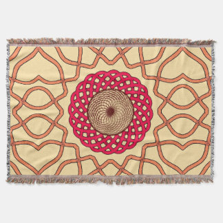 Organisk Mandala Spiraldesign Filt