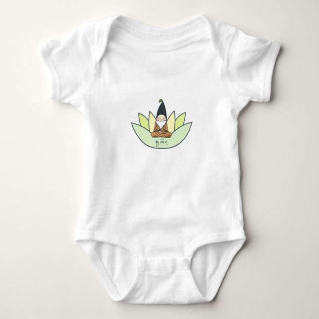 Organisk meditera gnome tee shirt (Framsida)