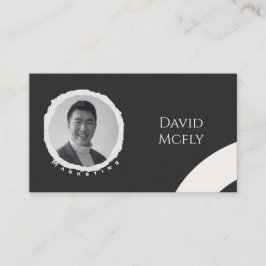 Organisk minimalist med QR-kod Visitkort