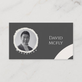 Organisk minimalist med QR-kod Visitkort