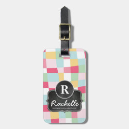 Organisk pastellfärgad för mod svart tavlaMonogram Bagagebricka