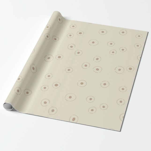 Organisk prickig abstrakt blek jordnära neutral presentpapper (Utrullad)