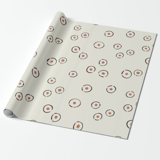 Organisk prickig abstrakt blek retro palett presentpapper (Utrullad)