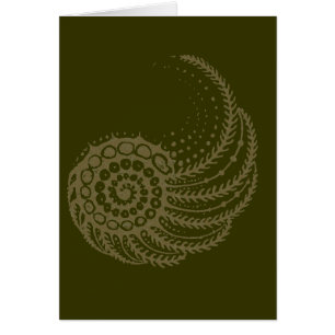 Organisk spiralsolbränna hälsningskort
