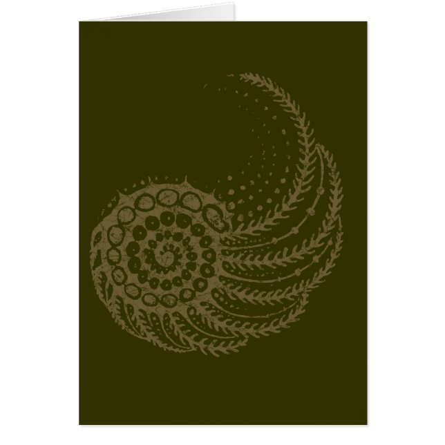 Organisk spiralsolbränna hälsningskort (Framsidan)