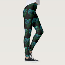 Organisk Tech Biofil Hjärtrot Kabel Leggings