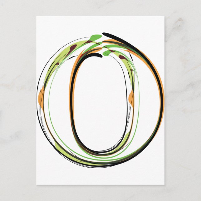 Organisk teckensnittsillustration vykort (Framsida)