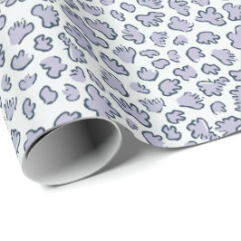 Organisk Terrazzo Kronblad | Modern Blekt Blåviol  Presentpapper