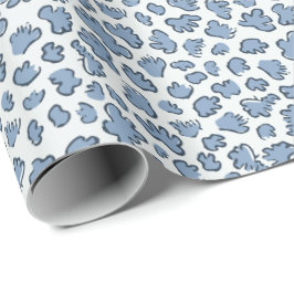 Organisk Terrazzo Kronblad | Modern Rustik Damblå  Presentpapper