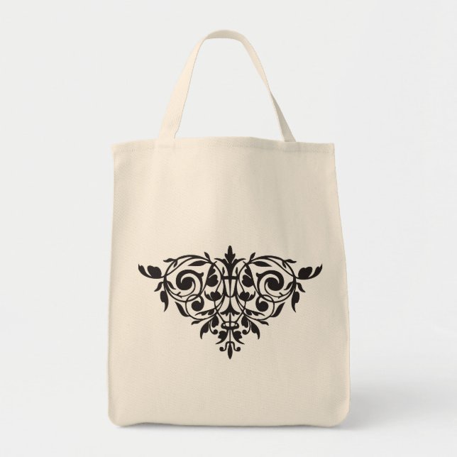 Organisk totebag för anpassadesilhouettedamast tygkasse (Framsidan)
