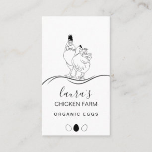 Organiska ägg Chicken Farm Hen Land Market Visitkort
