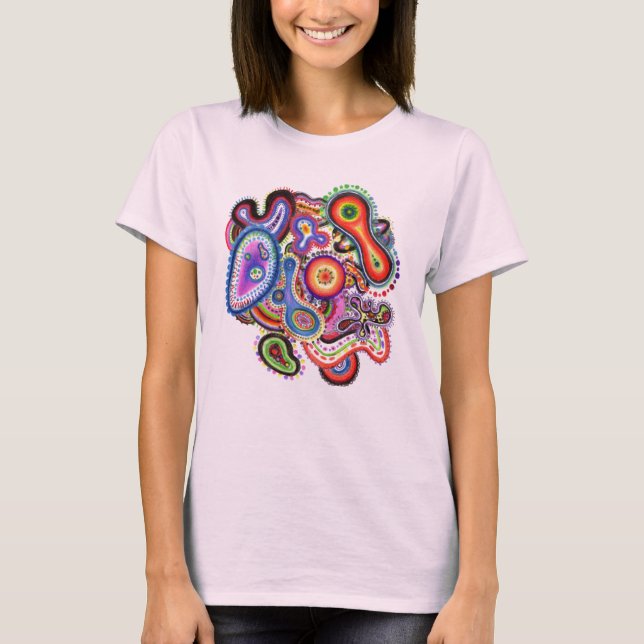Organiska "Amoeba Art" Tee (Framsida)