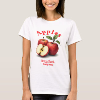 Organiska äpplen odlas på nytt lokalt odlat träd t shirt
