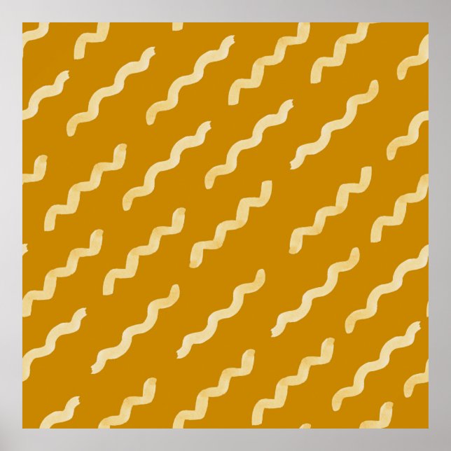 Organiska former naiva mönster. Abstraktens vatten Poster (Framsidan)