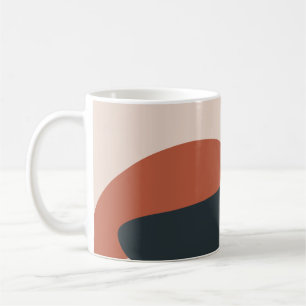 Organiska former varma toner modern kaffemugg