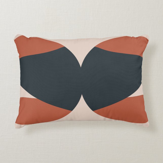 Organiska former Varmtoner Modern Prydnadskudde (Framsidan)