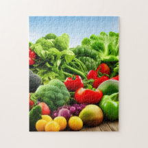 Organiska frukter och grönsaker Jigszawa Puzzle