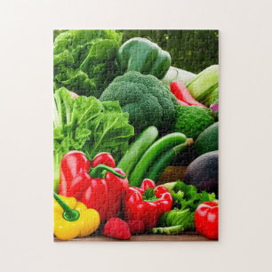 Organiska frukter och grönsaker Jigszawa Puzzle Pussel