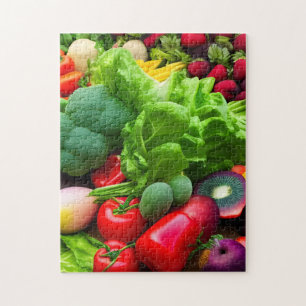 Organiska frukter och grönsaker Jigszawa Puzzle Pussel