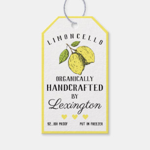 Organiska Limoncello Liqueur Flaska Hopp Märkre   Presentetikett