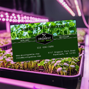 Organiska mikrogreener visitkort