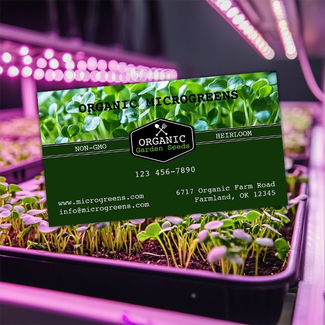 Organiska mikrogreener visitkort (Skapare uppladdad)