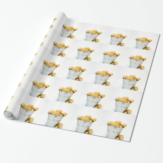 Organiska nya potatisar presentpapper (Utrullad)